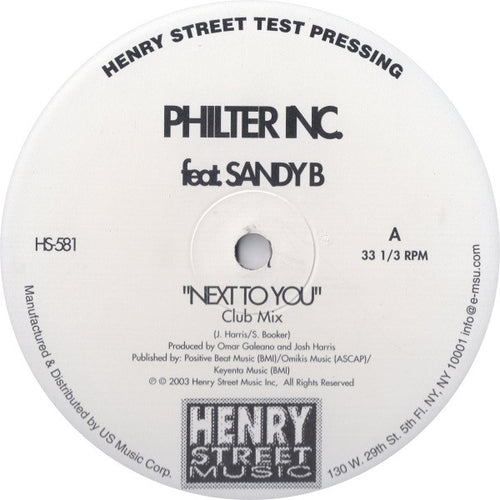 Philter Inc. Feat. Sandy B : Next To You (12