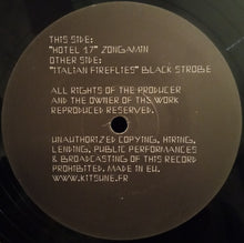 Load image into Gallery viewer, Black Strobe / Zongamin : Italian Fireflies / Hotel 17 (12")
