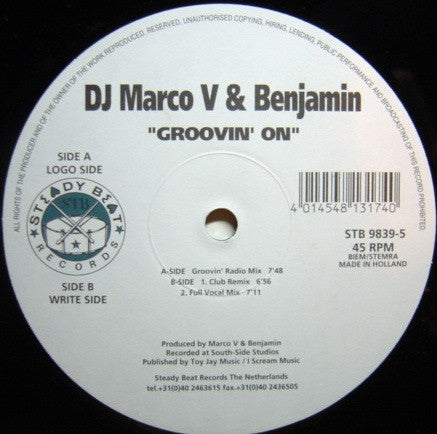 DJ Marco V & Benjamin* : Groovin On (12