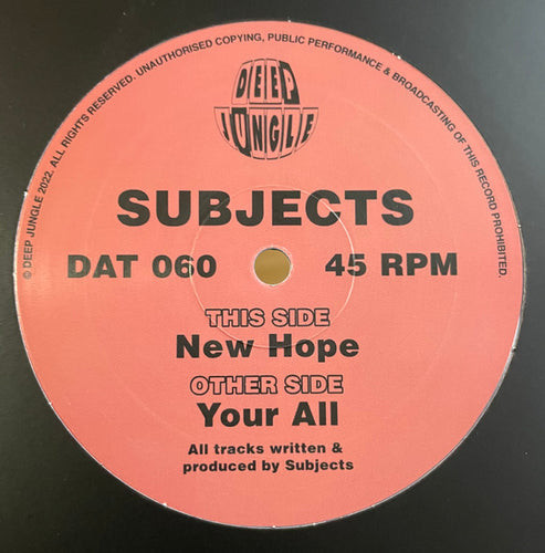Subjects (5) : Your All / New Hope (12