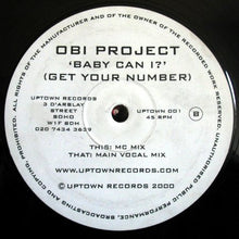 Load image into Gallery viewer, OBI Project : Baby Can I? (Get Your Number) (12")
