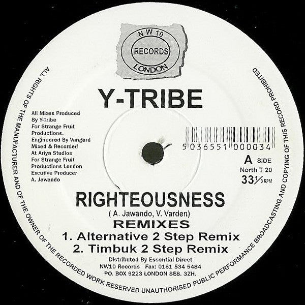 Y-Tribe : Righteousness (Remixes) (12