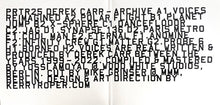 Load image into Gallery viewer, Derek Carr : Archive (4x12&quot;, Album, Comp)
