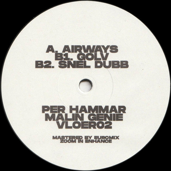 Per Hammar, Malin Genie : Airways EP (12