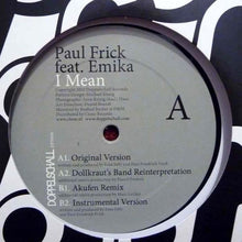 Load image into Gallery viewer, Paul Frick Feat. Emika : I Mean (12", EP)
