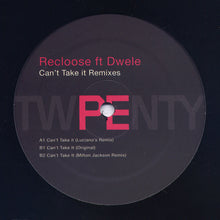 Load image into Gallery viewer, Recloose ft Dwele : Can't Take It Remixes (12")
