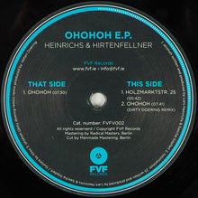 Load image into Gallery viewer, Heinrichs &amp; Hirtenfellner : Ohohoh Ep (12")
