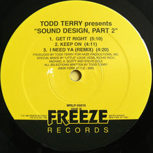 Load image into Gallery viewer, Todd Terry Presents Sound Design : Sound Design Part II (2xLP)
