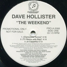 Load image into Gallery viewer, Dave Hollister : The Weekend (Remixes) (12&quot;, Promo)
