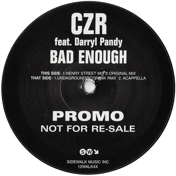 CZR Feat. Darryl Pandy : Bad Enough (12