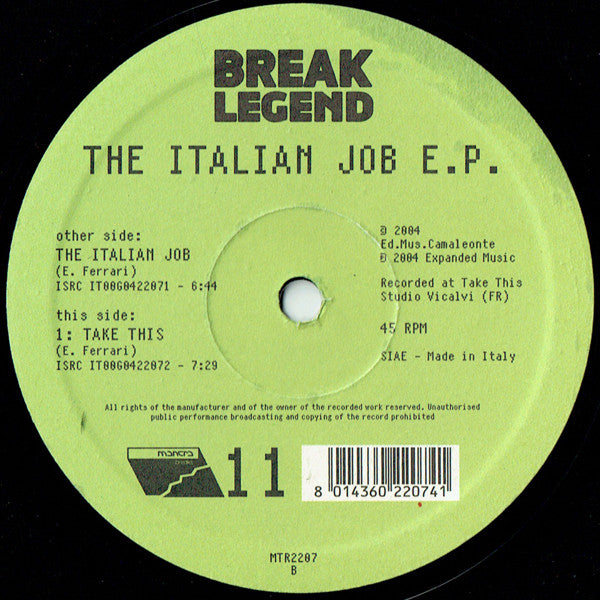 Break Legend : The Italian Job E.P. (12