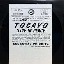 Load image into Gallery viewer, Tocayo : Live In Peace (12", Promo)
