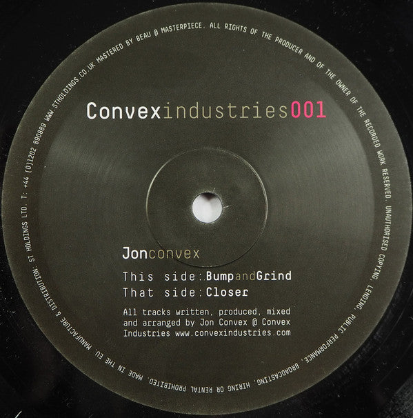 Jon Convex : Bump And Grind / Closer (10
