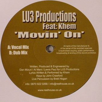 LU3 Productions Feat. Khem (3) : Movin' On (12