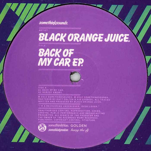 Black Orange Juice : Back Of My Car EP (12