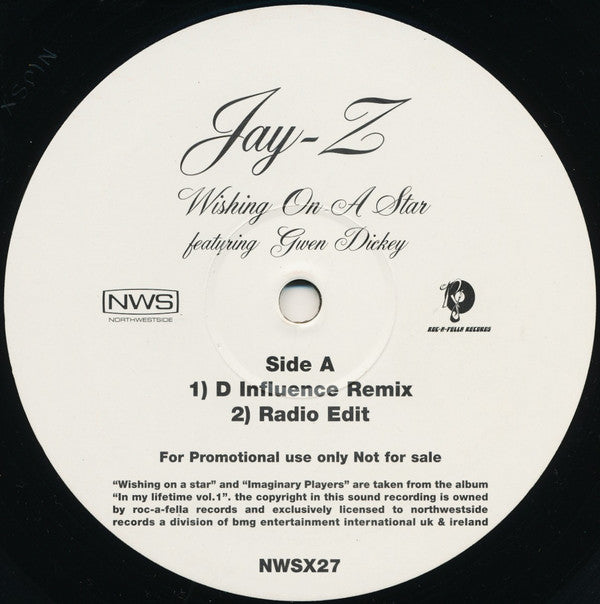 Jay-Z Featuring Gwen Dickey : Wishing On A Star (12