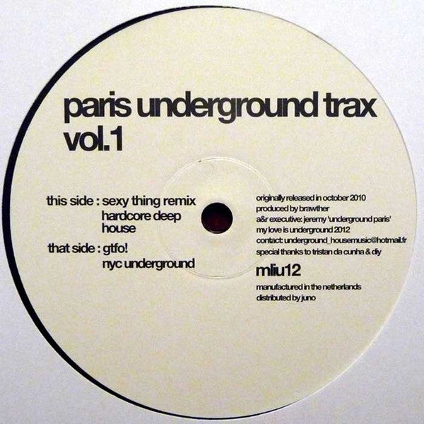 Paris Underground Trax : Vol. 1 (12