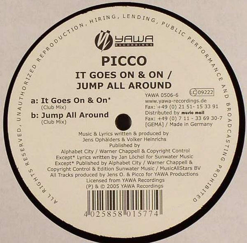 Picco : It Goes On & On / Jump All Around (12