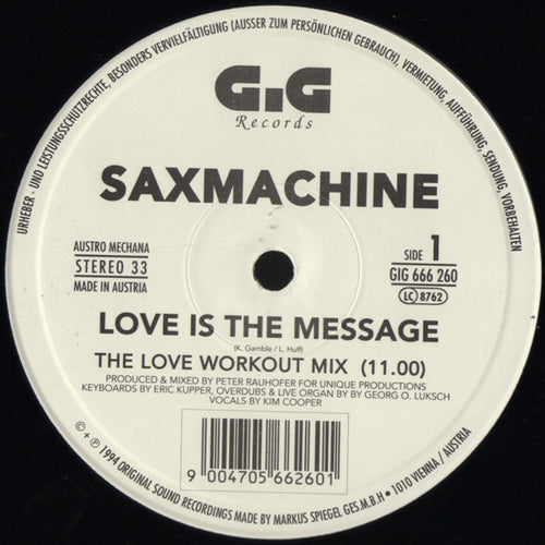 Saxmachine : Love Is The Message (12