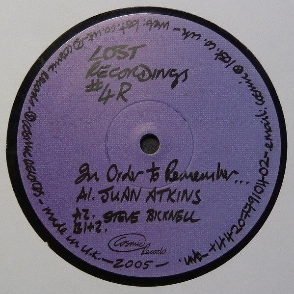 Steve Bicknell : In Order To Remember (Redefined) (12