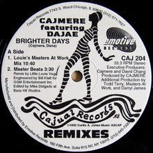 Load image into Gallery viewer, Cajmere Featuring Dajae* : Brighter Days (Remixes) (2x12")
