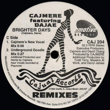 Load image into Gallery viewer, Cajmere Featuring Dajae* : Brighter Days (Remixes) (2x12")
