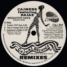 Load image into Gallery viewer, Cajmere Featuring Dajae* : Brighter Days (Remixes) (2x12")
