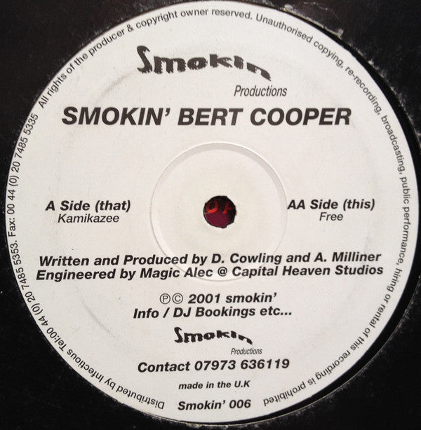 Smokin' Bert Cooper : Kamikaze / Free (12