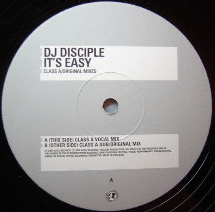 DJ Disciple : It's Easy (12