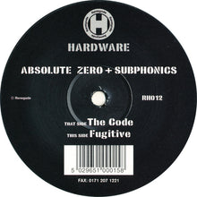Load image into Gallery viewer, Absolute Zero + Subphonics : The Code / Fugitive (12")
