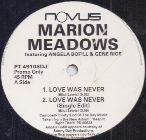 Marion Meadows : Love Was Never (12