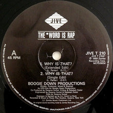 Load image into Gallery viewer, Boogie Down Productions : Why Is That? (12&quot;, Single)
