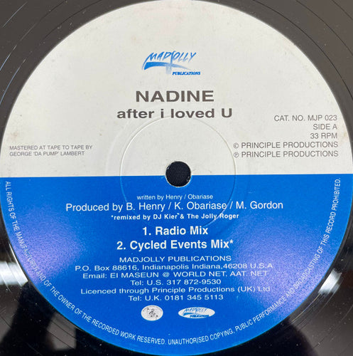 Nadine (30) : After I Loved U (12