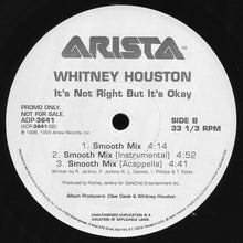 Load image into Gallery viewer, Whitney Houston : It's Not Right But It's Okay (12", Promo)
