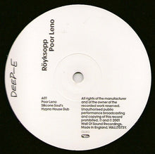 Load image into Gallery viewer, Röyksopp : Poor Leno (12", S/Sided)
