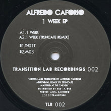 Load image into Gallery viewer, Alfredo Caforio : 1 Week EP (12&quot;, EP)
