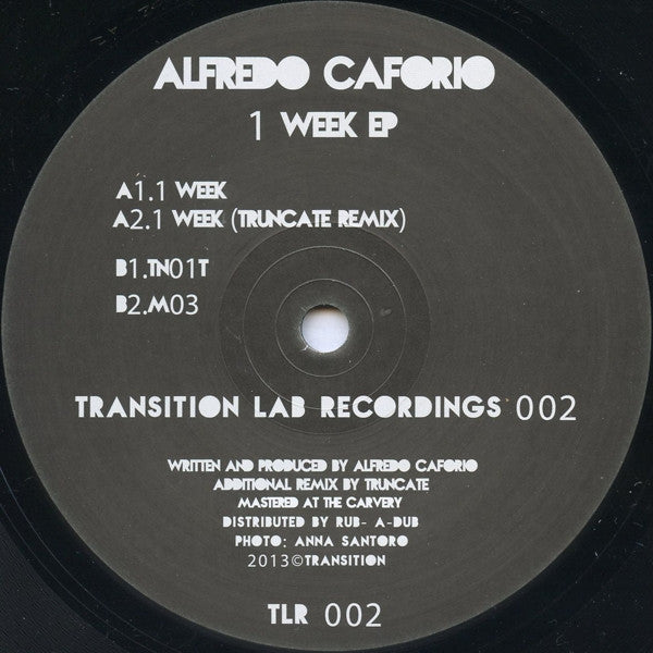 Alfredo Caforio : 1 Week EP (12