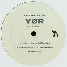 Load image into Gallery viewer, Yør : Lack Of Beeing EP (12", EP)
