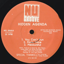 Load image into Gallery viewer, Hidden Agenda (2) : Don't Fight It / You Can't  Run (12")
