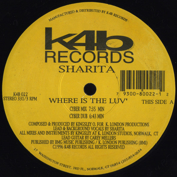 Sharita : Where Is The Luv' (12