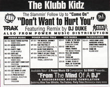Load image into Gallery viewer, The Klubb Kidz : Don't Want To Hurt You (12")
