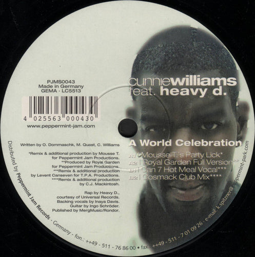 Cunnie Williams Feat. Heavy D.* : A World Celebration (12