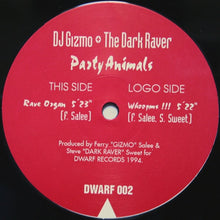 Load image into Gallery viewer, DJ Gizmo + The Dark Raver* : Party Animals (12")
