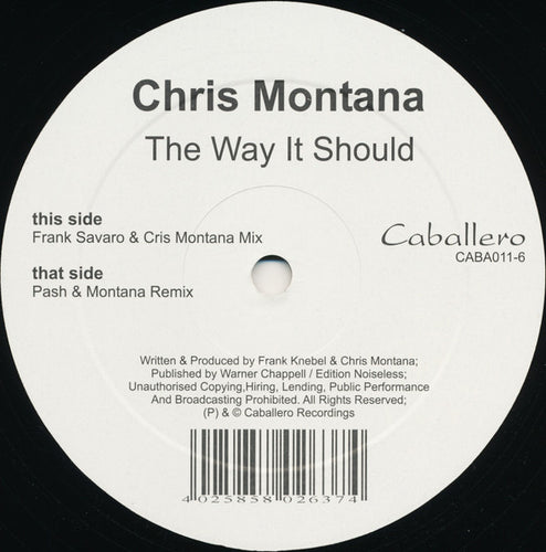 Chris Montana : The Way It Should (12