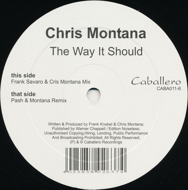 Chris Montana : The Way It Should (12