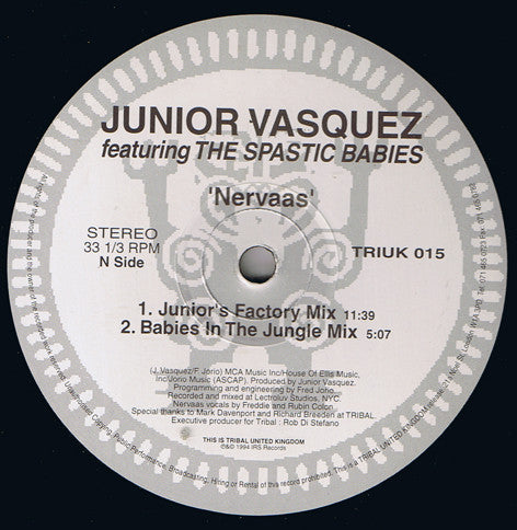Junior Vasquez Featuring The Spastic Babies : Nervaas (12
