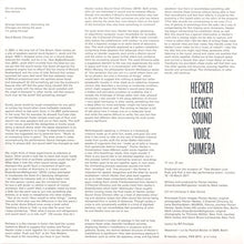 Load image into Gallery viewer, Hecker, Leckey* : Hecker Leckey Sound Voice Chimera (LP)
