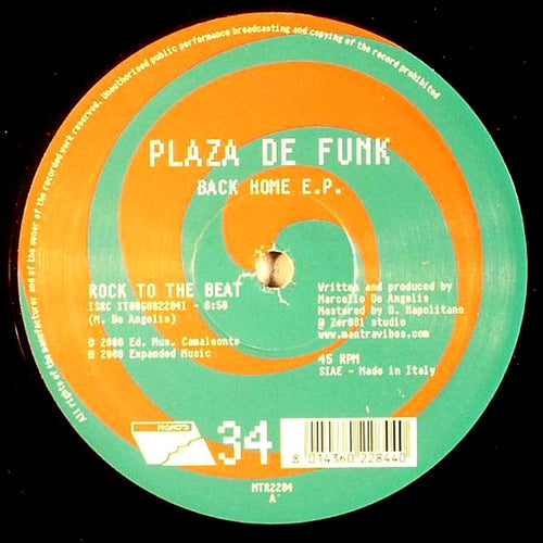 Plaza De Funk : Back Home E.P. (12