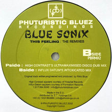 Load image into Gallery viewer, Blue Sonix : This Feeling : The Remixes (12")
