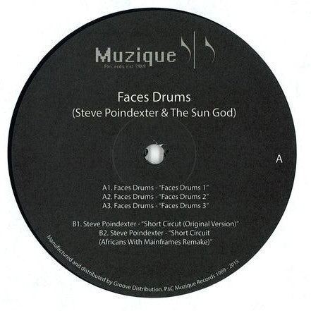 Steve Poindexter & The Sun God : Faces Drums (12